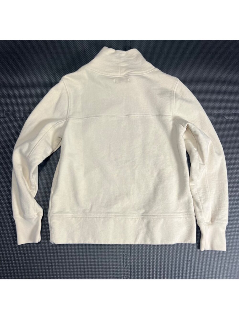 Madewell Arrowhead Lodge Embroidered Turtleneck Sweatshirt XS Cream Cotton Blend - Picture 4 of 5